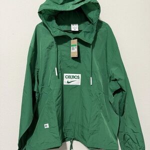 Nike NBA Boston Celtics 1/4 Zip Windbreaker XL Green Long Sleeve FZ7646-312